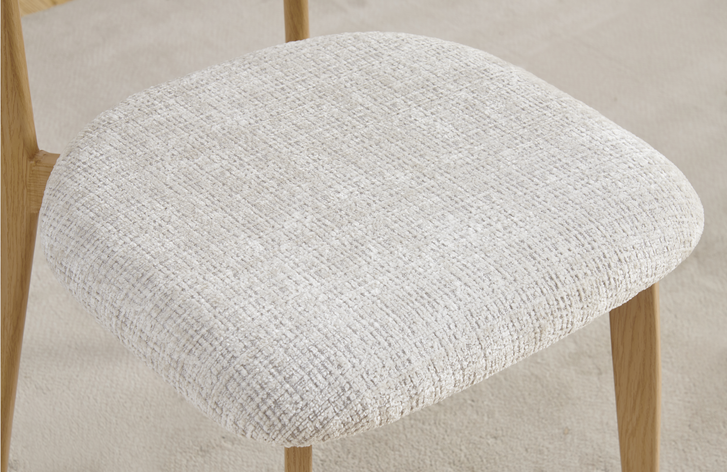 Chaise Linea pieds couleurs hêtre tissu Marbella