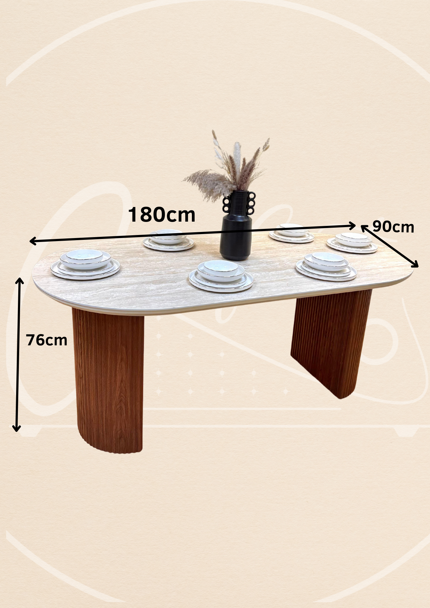 Table de séjour Calypso bicolore