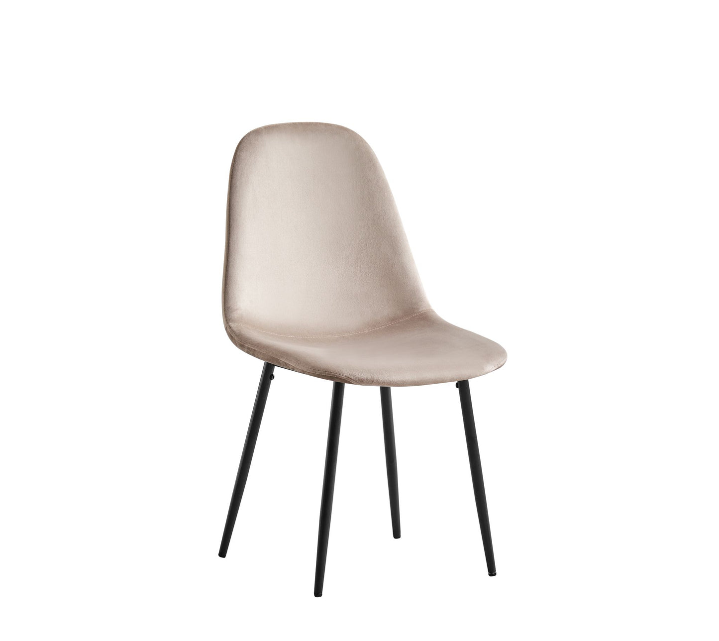 Chaise Scandinave velours pieds noir