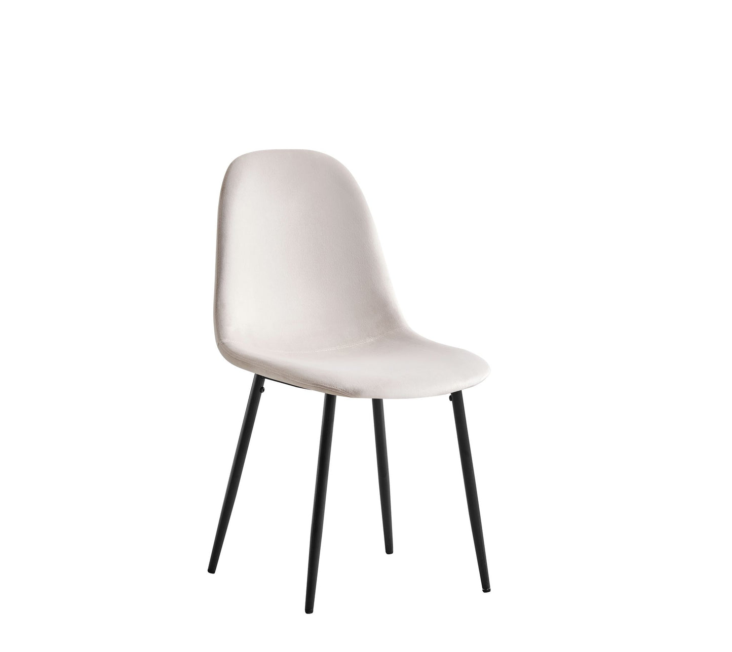 Chaise Scandinave velours pieds noir