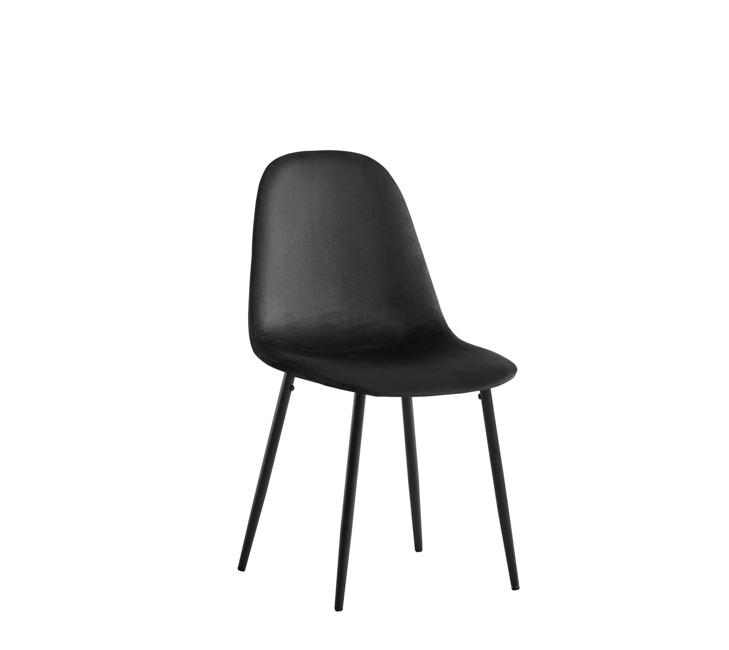 Chaise Scandinave velours pieds noir