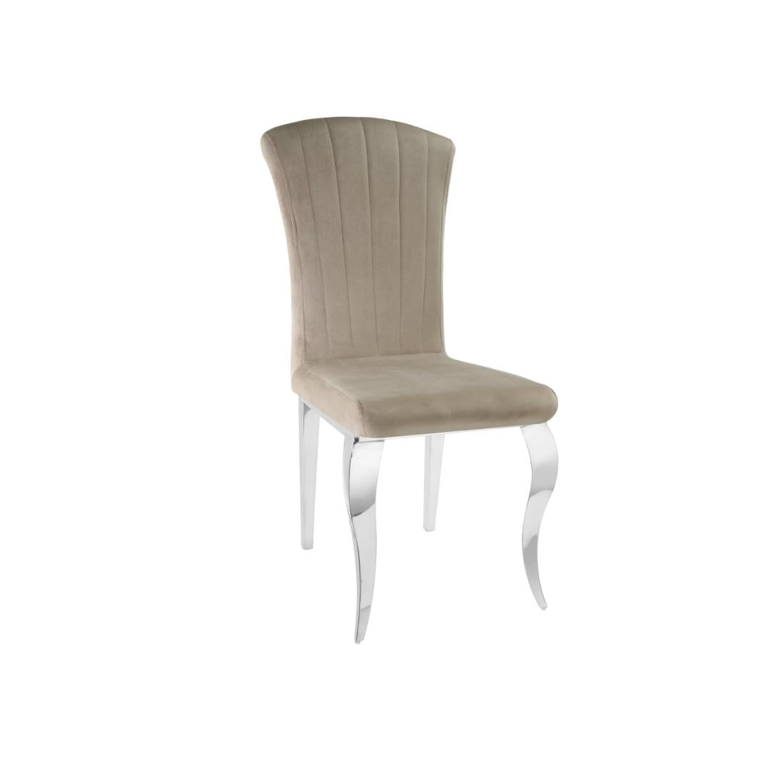 Chaise Louis pieds argenté