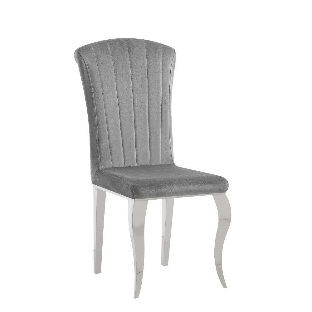 Chaise Louis pieds argenté