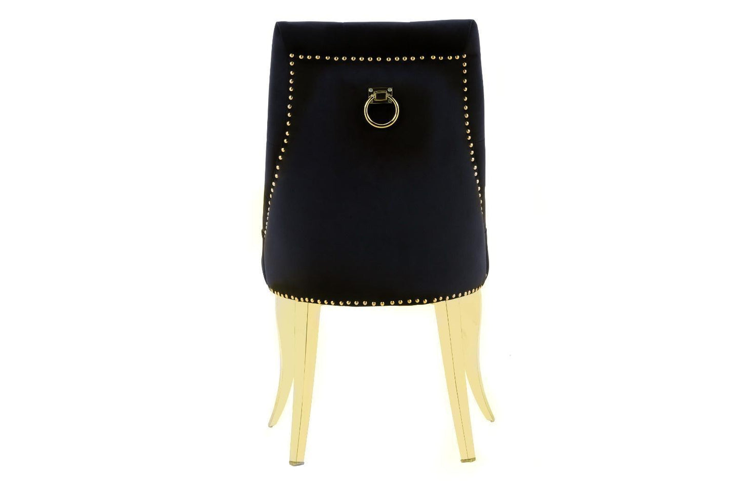 Chaise anneau clouté or