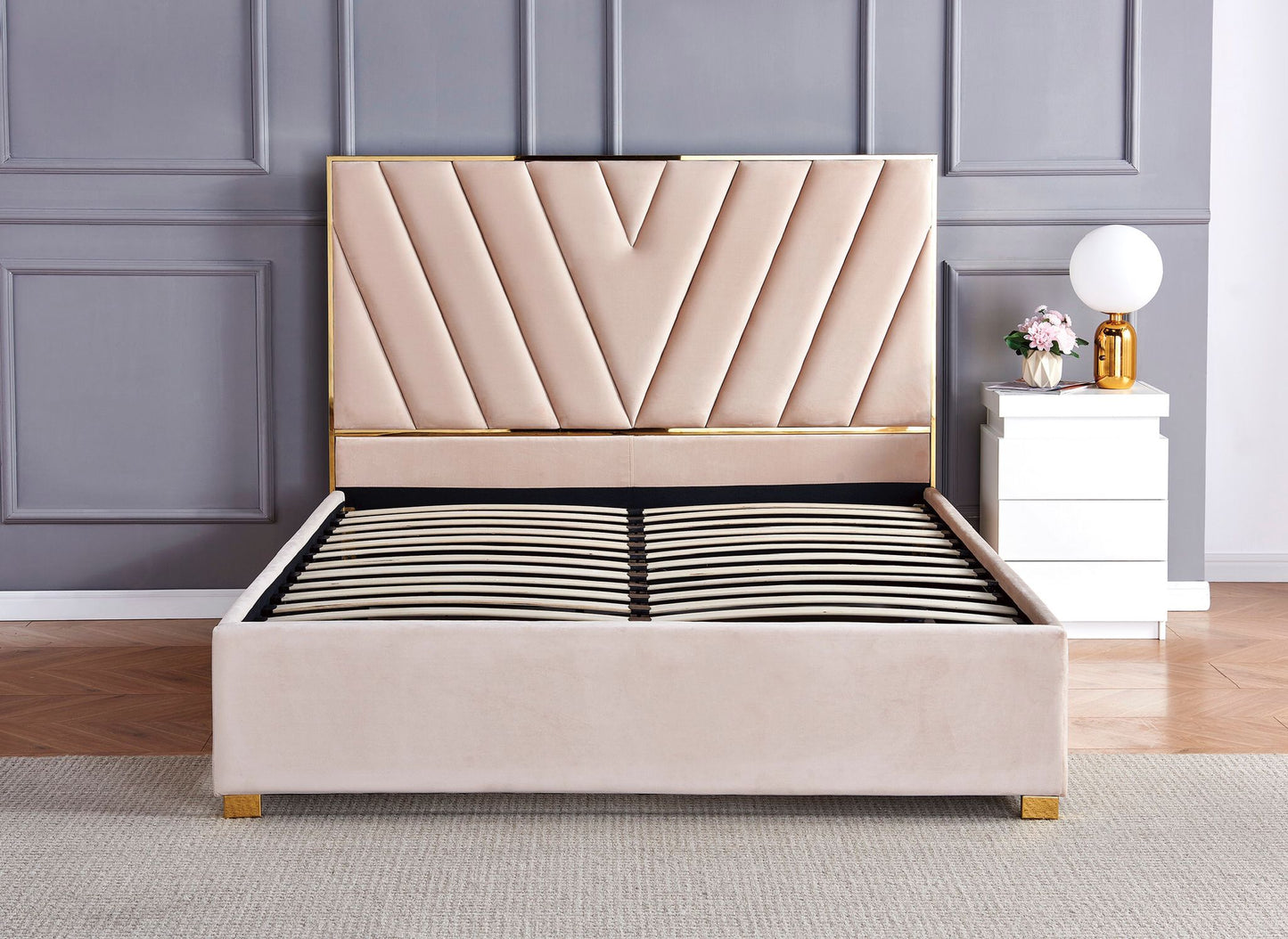 Cadre de lit + sommier Vera 140x190