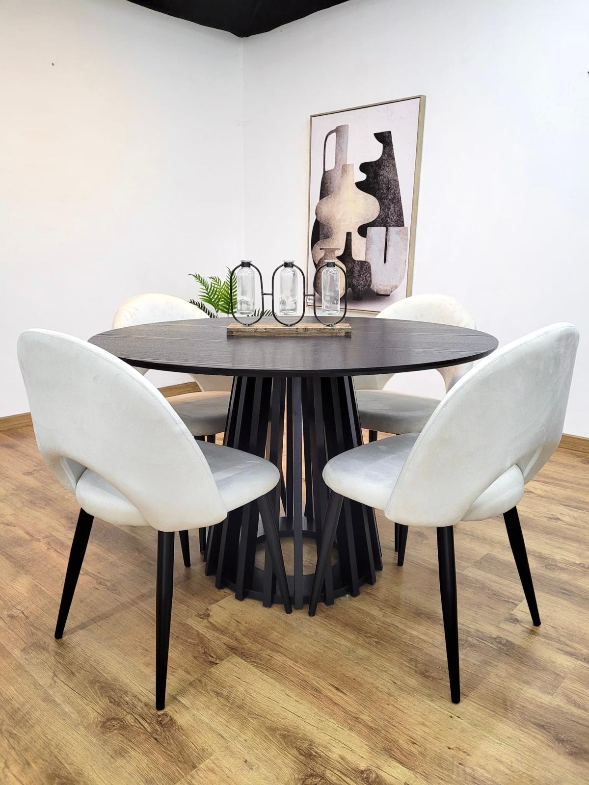 Chaise Teddy pied noir
