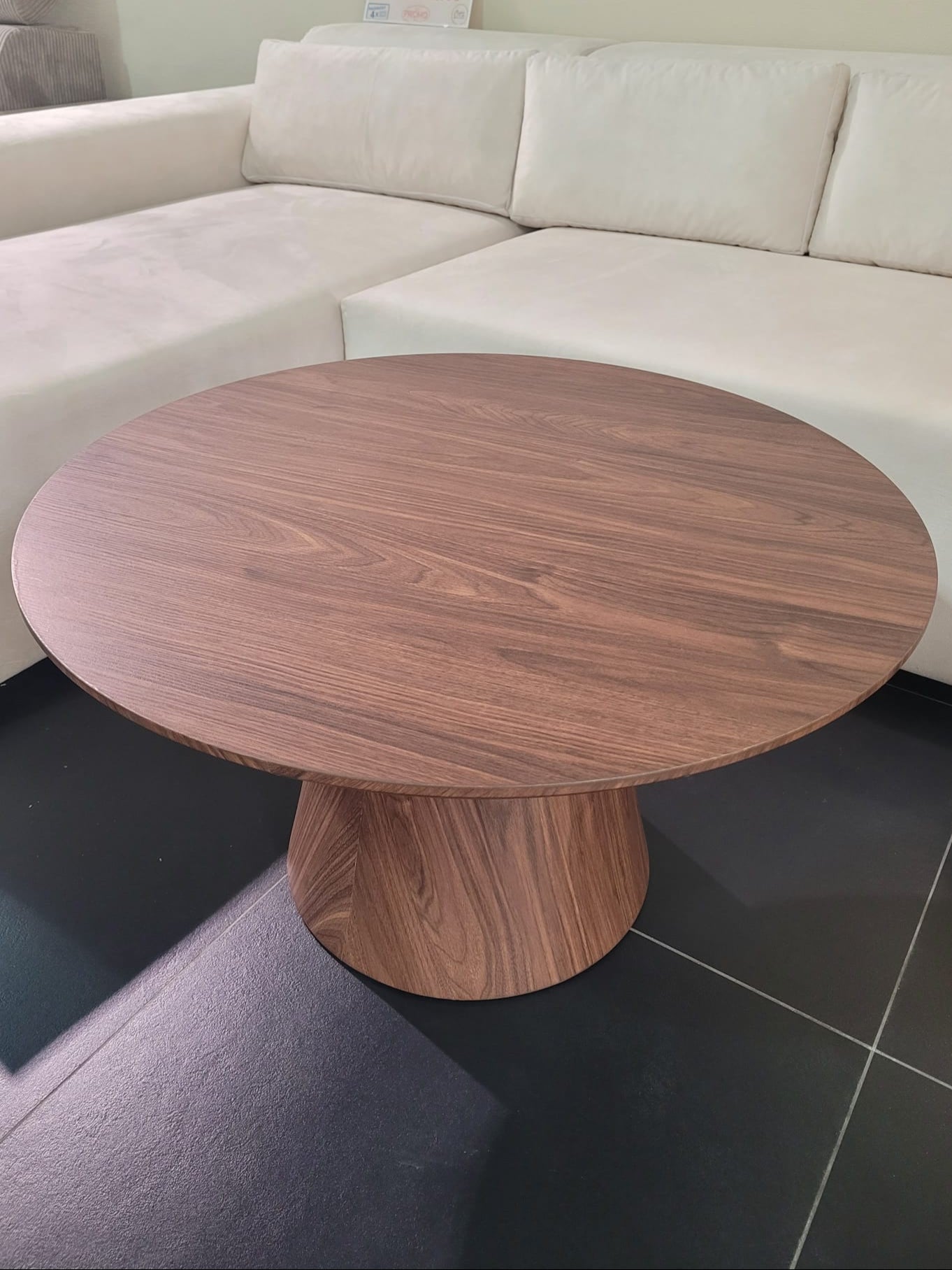 Table basse bois noyer Elisa 80cm