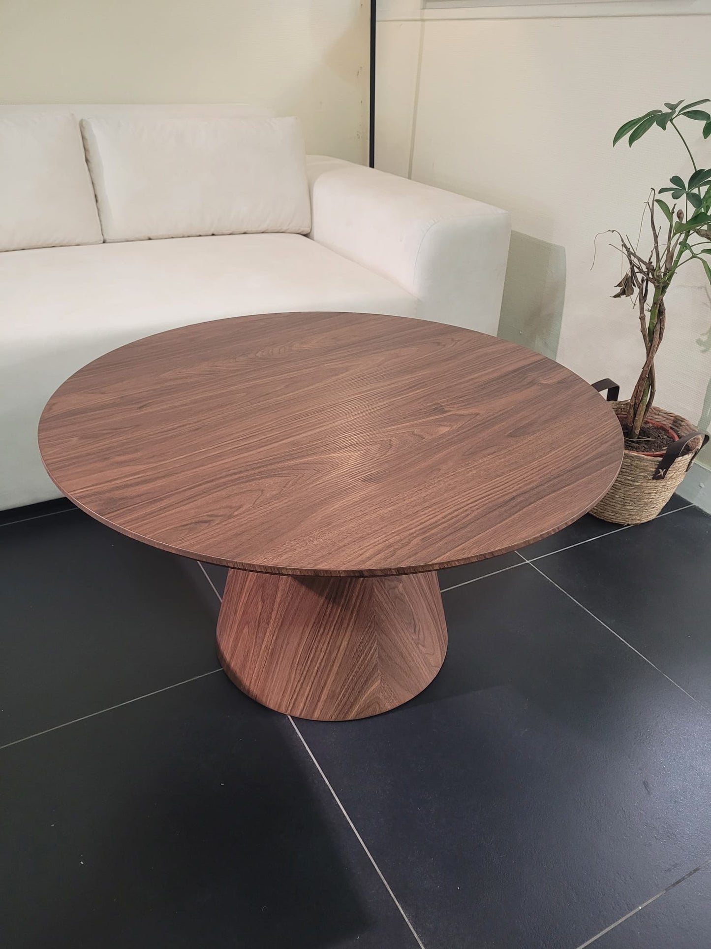 Table basse bois noyer Elisa 80cm