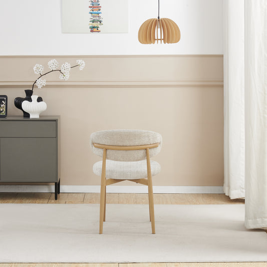 Chaise Boheme pieds couleurs hêtre tissu marbella