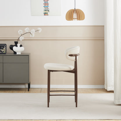 Chaise de bar Boheme pied couleur noyer