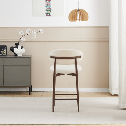 Chaise de bar Boheme pied couleur noyer