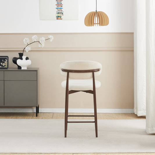 Chaise de bar Boheme pied couleur noyer