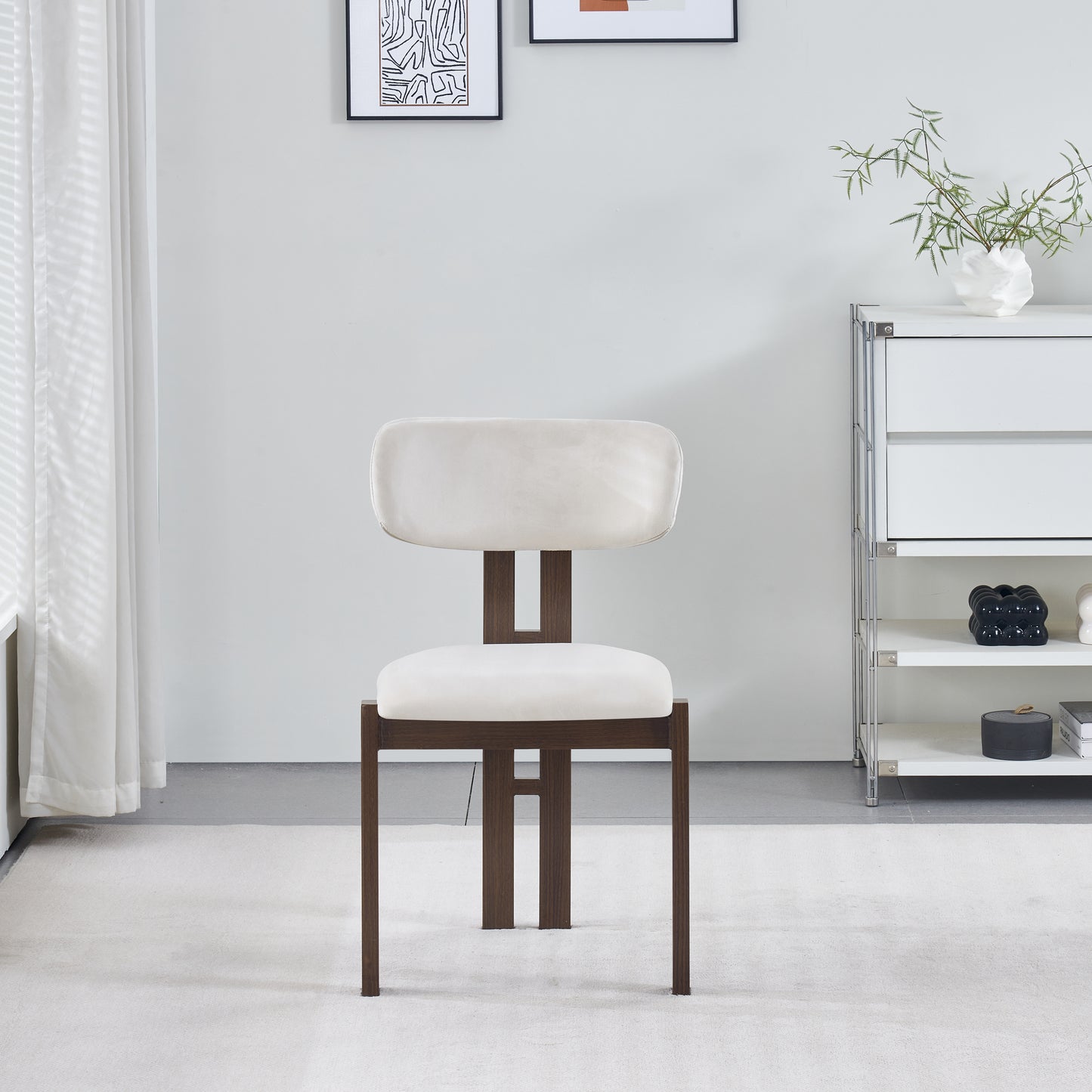 Chaise Paulina pied couleur bois