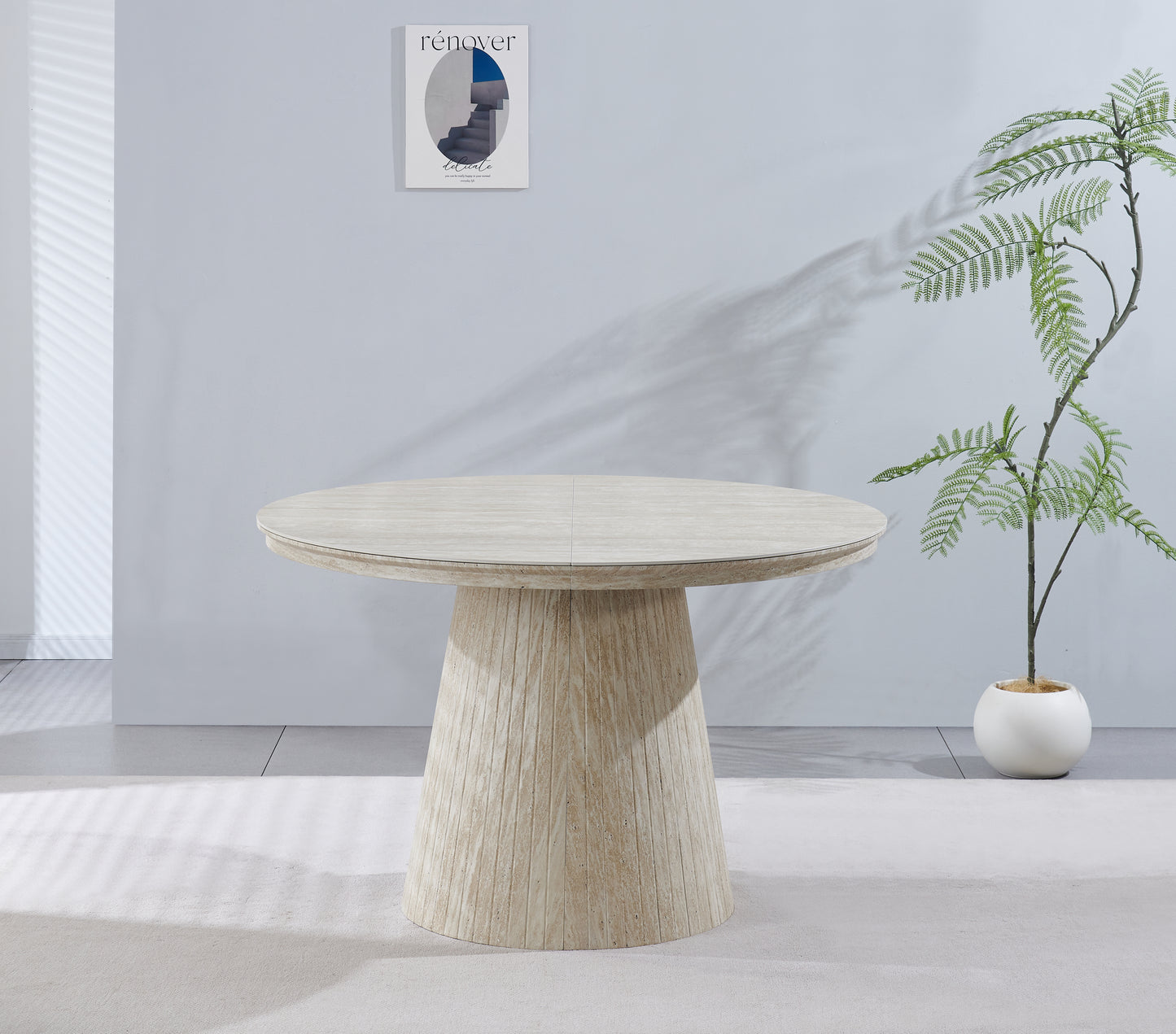 Table de séjour Lea extensible Travertin