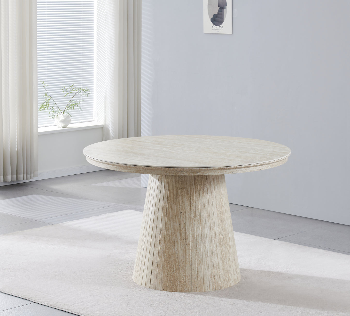 Table de séjour Lea extensible Travertin