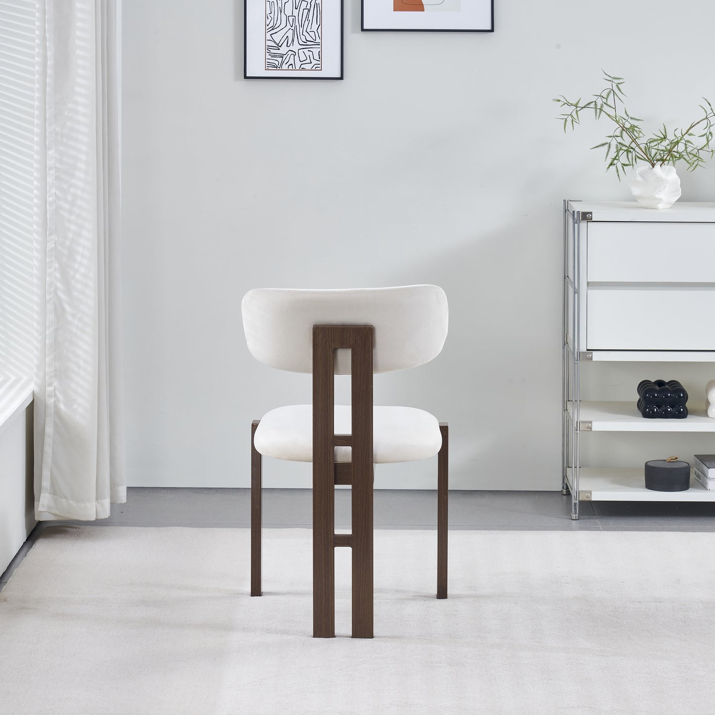 Chaise Paulina pied couleur bois