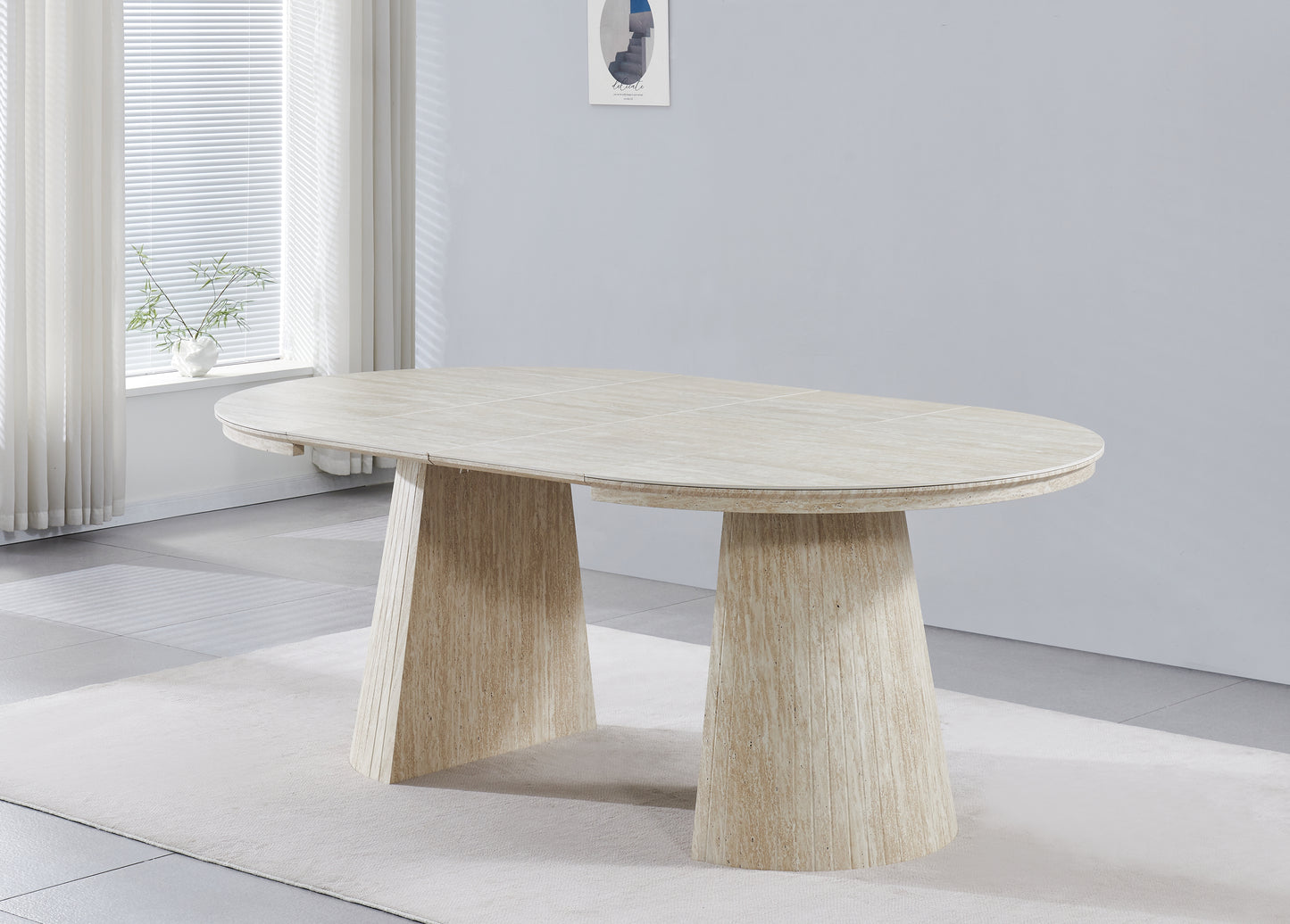 Table de séjour Lea extensible Travertin