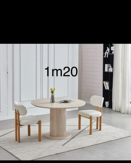 Table Bali 120cm + verre de protection