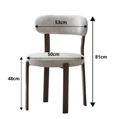 Chaise Naya pied noyer / tissu Vert