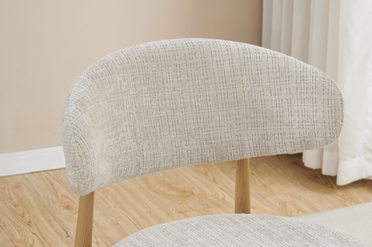 Chaise Boheme pieds couleurs hêtre tissu marbella