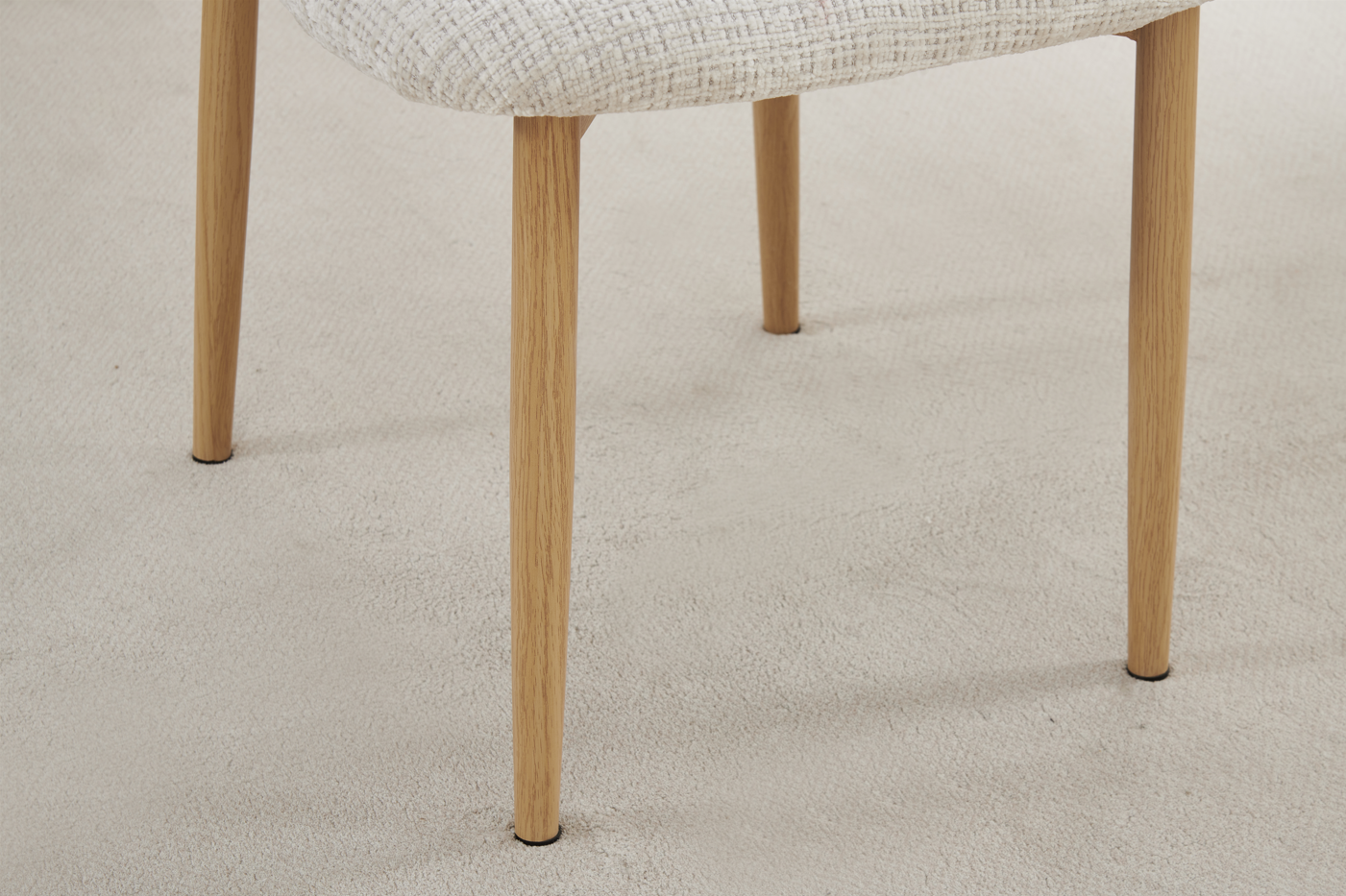 Chaise Boheme pieds couleurs hêtre tissu marbella