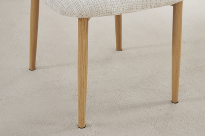 Chaise Boheme pieds couleurs hêtre tissu marbella