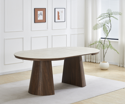 Table de séjour Lea extensible bi-color