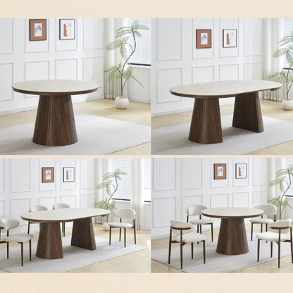 Table de séjour Lea extensible bi-color
