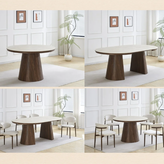 Table de séjour Lea extensible bi-color