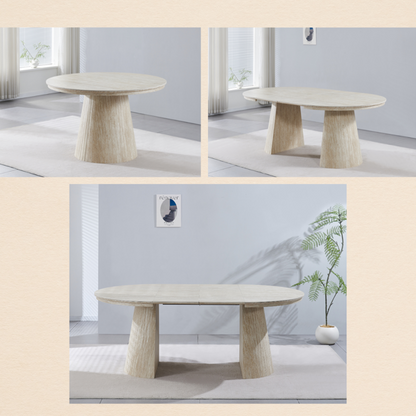 Table de séjour Lea extensible Travertin