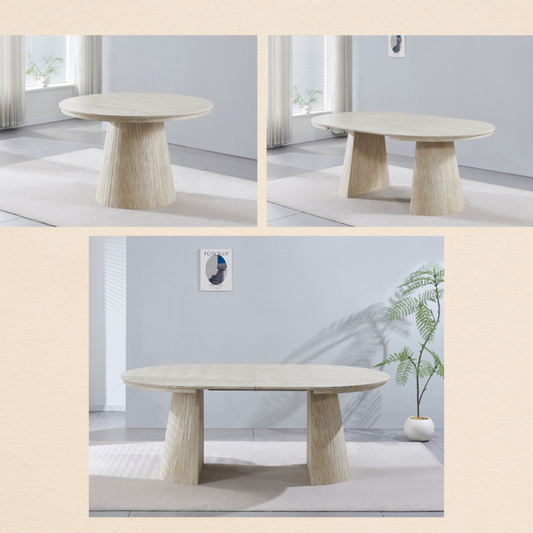 Table de séjour Lea extensible Travertin