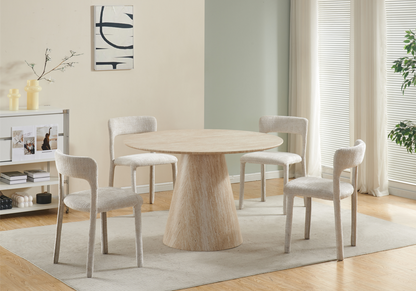 Table de séjour Hana façon travertin