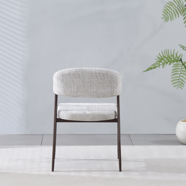 Chaise Lisa - couleur noyer - tissu marbella