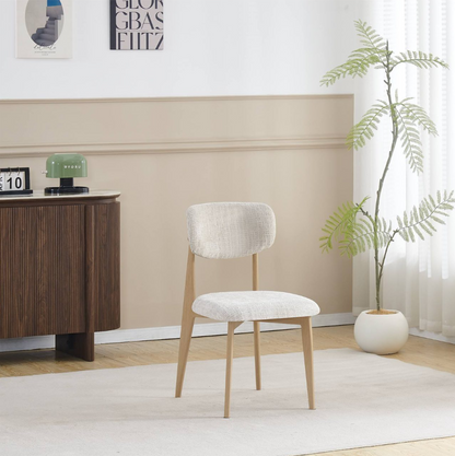 Chaise Linea pieds couleurs hêtre tissu Marbella