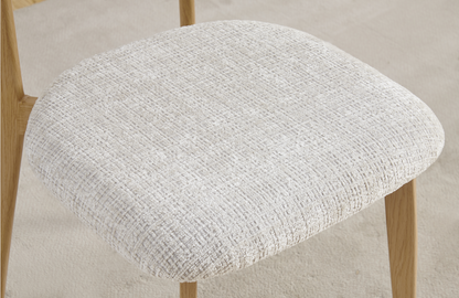 Chaise Linea pieds couleurs hêtre tissu Marbella