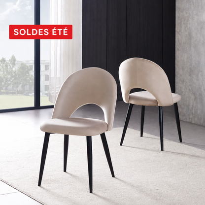 Chaise Teddy pied noir