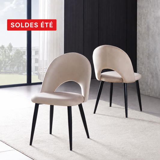 Chaise Teddy pied noir