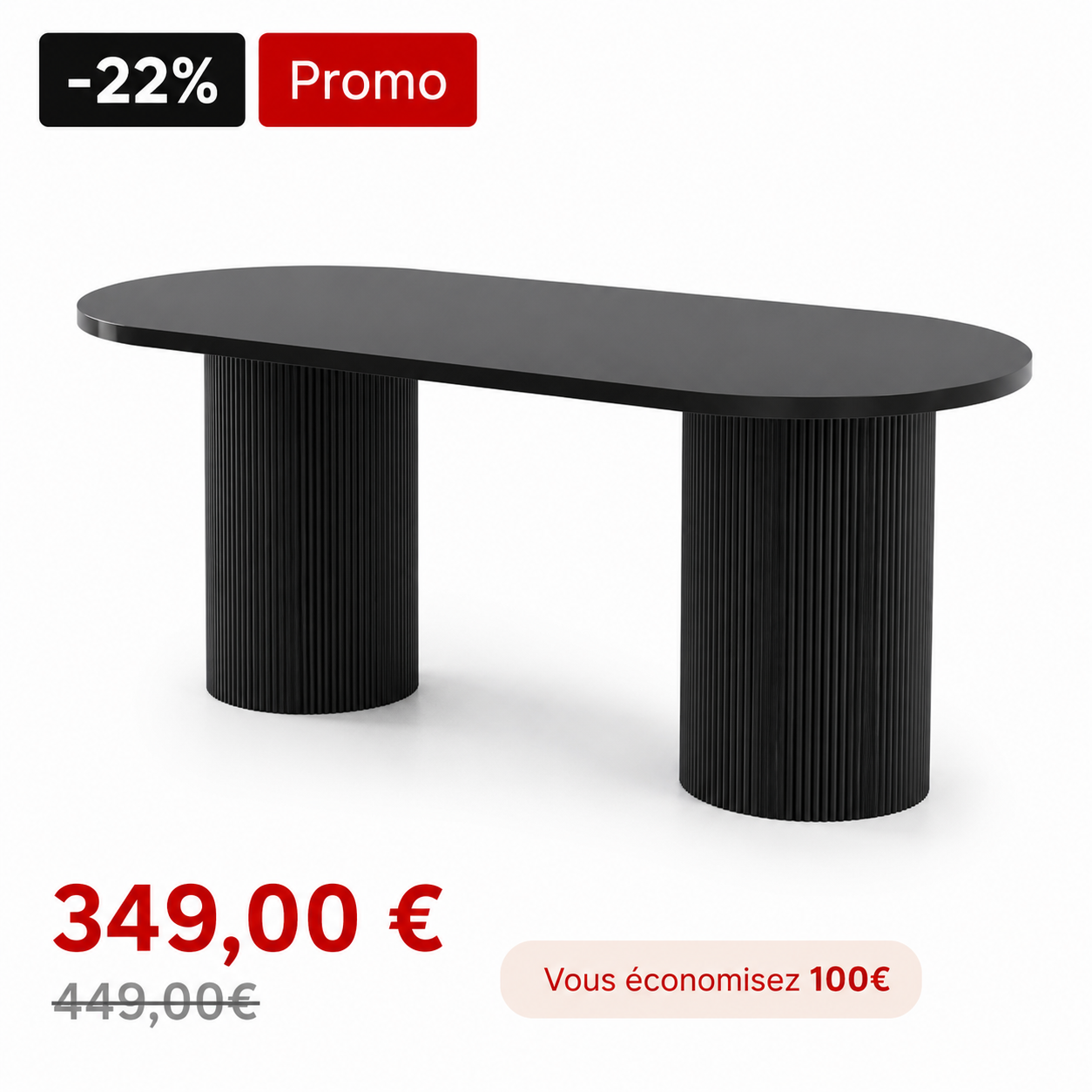 Solde Tino noir brillant