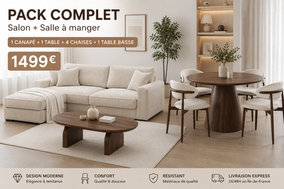 Canapé Mini Lexus pack table/chaises/table basse