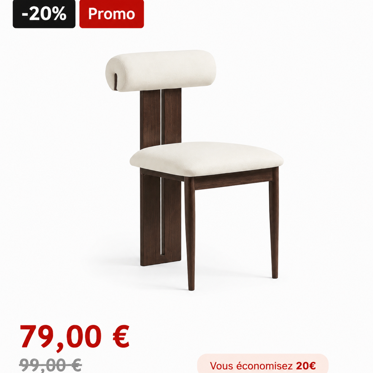 Soldes Sophie pieds couleurs bois