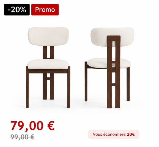 Soldes Paulina pied couleur bois