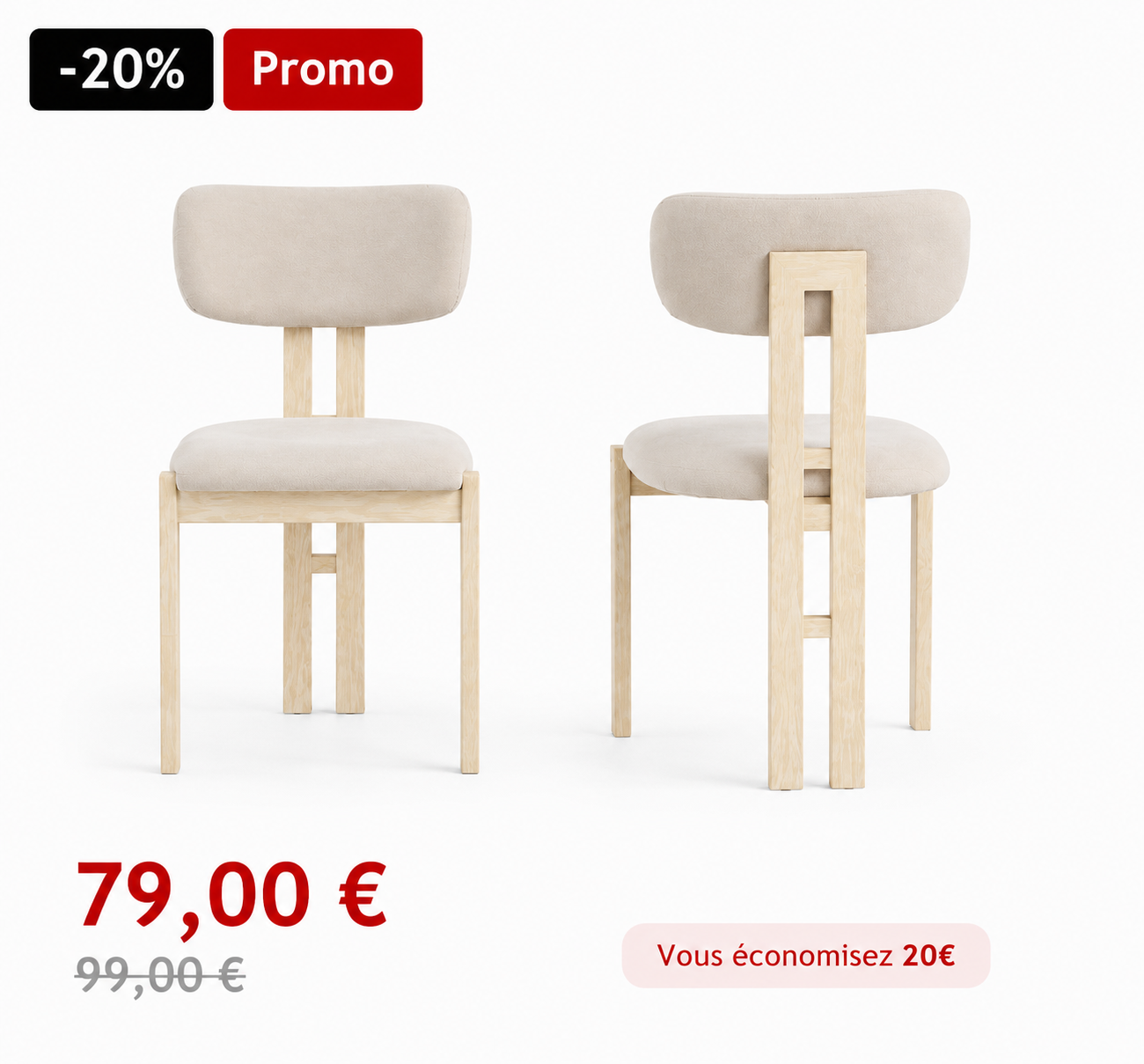Soldes Paulina pied couleur travertin
