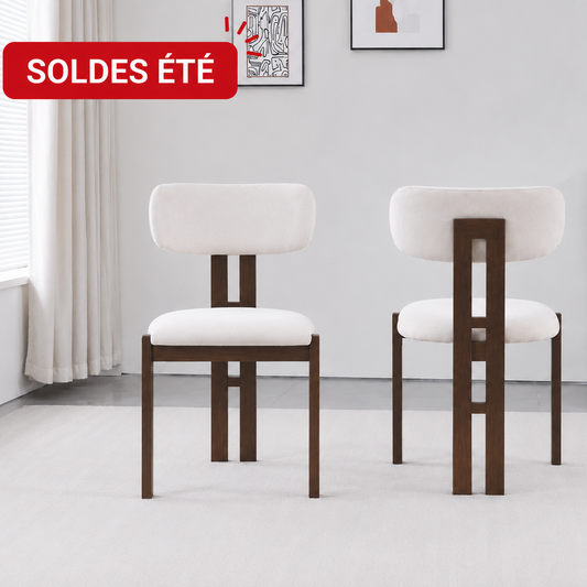 Chaise Paulina pied couleur bois