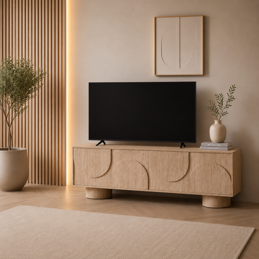 Meuble TV Pera couleur travertin