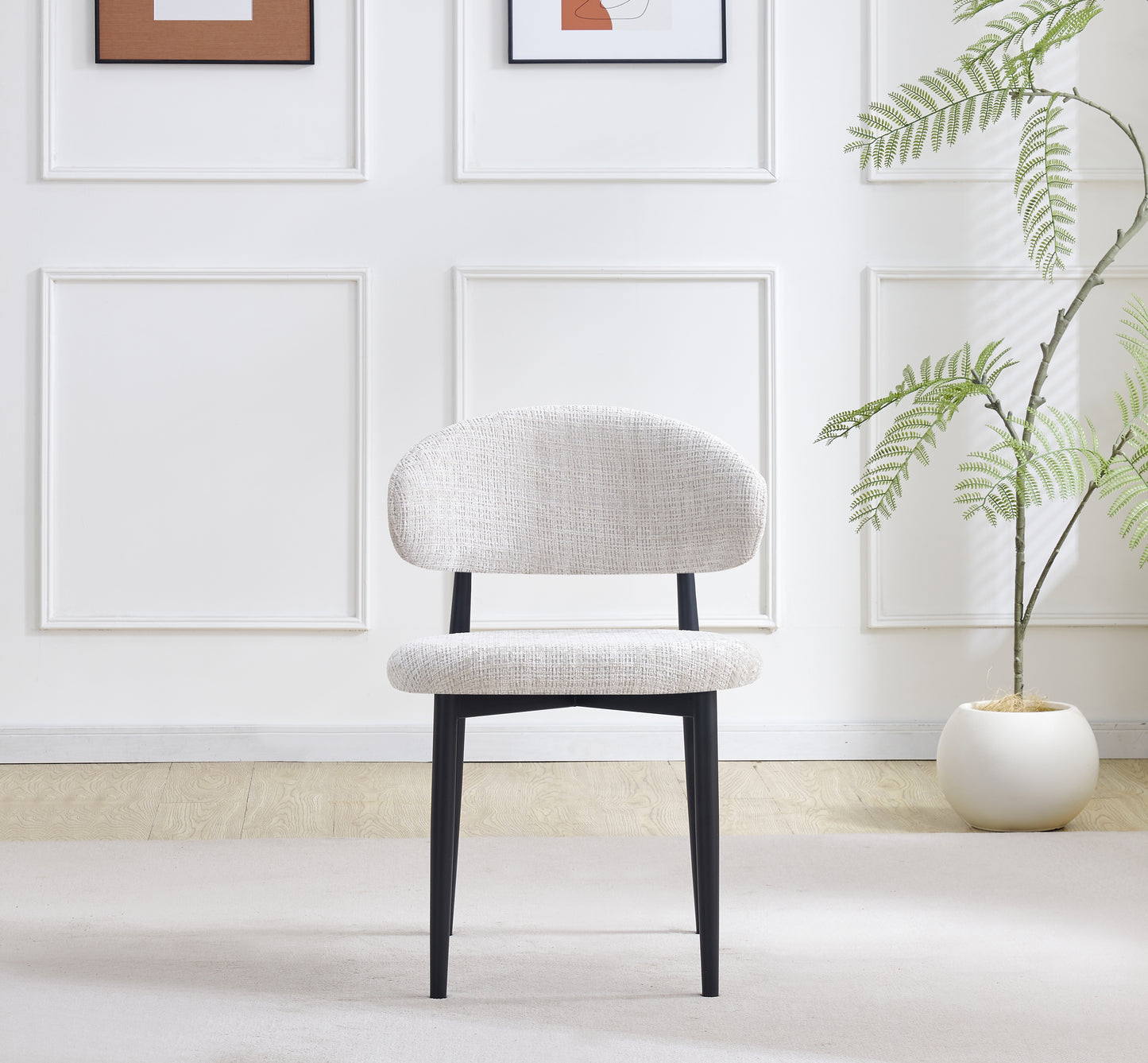 Chaise Boheme couleur noir tissu marbella