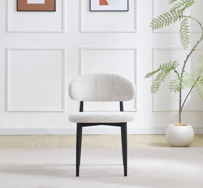 Chaise Boheme couleur noir tissu marbella