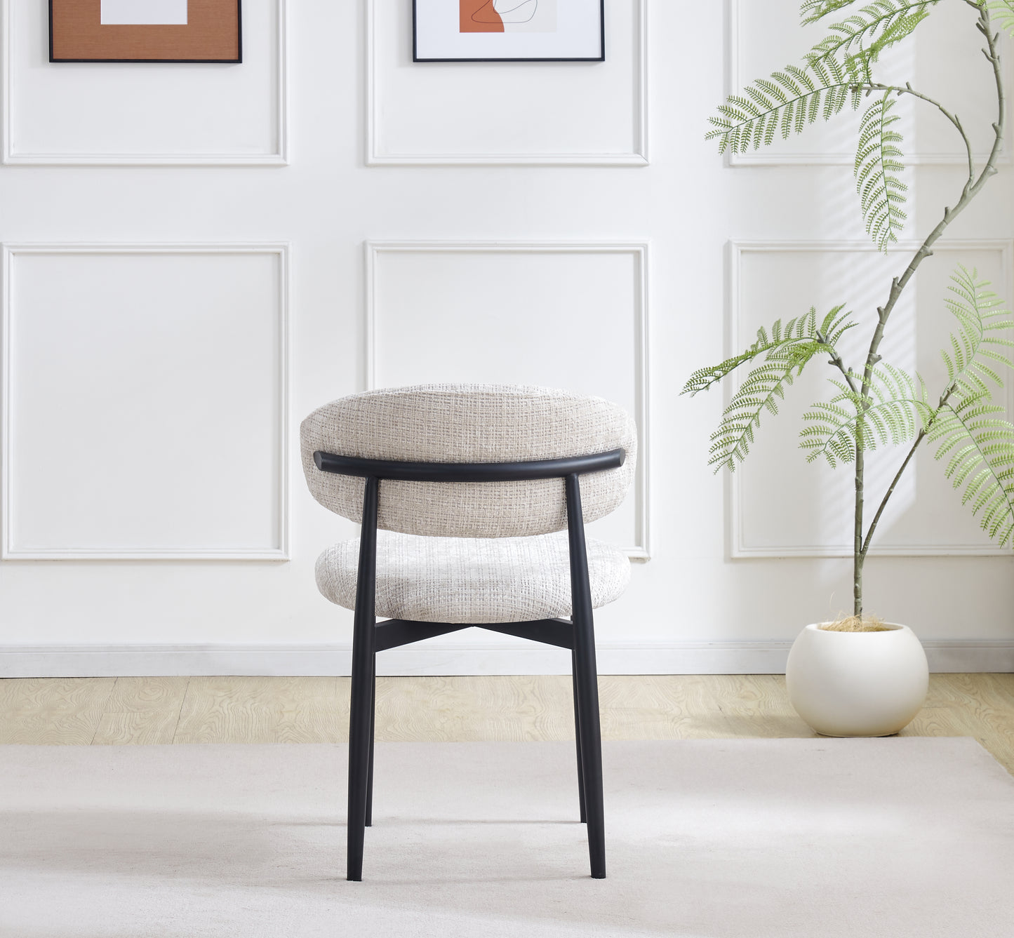 Chaise Boheme couleur noir tissu marbella