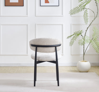 Chaise Boheme couleur noir tissu marbella