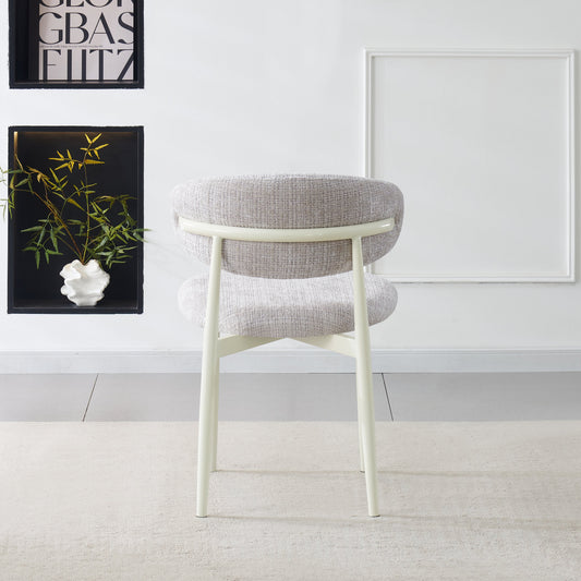 Chaise Boheme pied beige tissu marbella beige