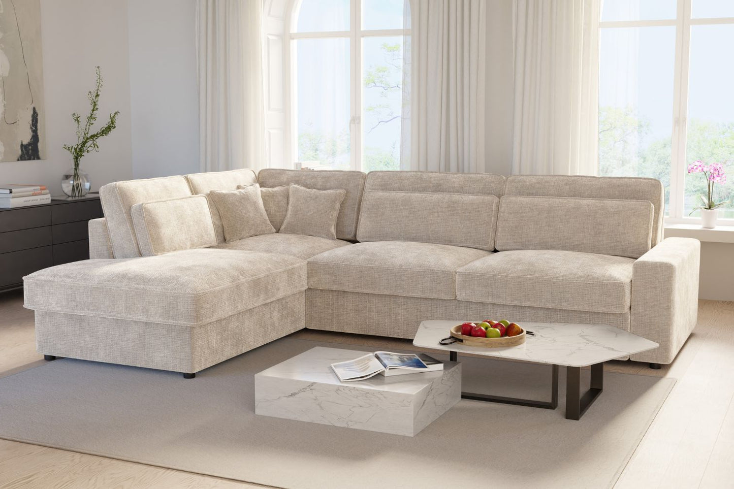 Canapé d'Angle LEXUS Marbella Beige